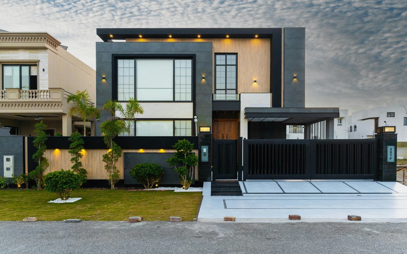 Fachada de casa contemporânea